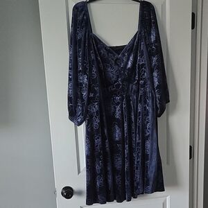 Elegant Navy Floral Dress